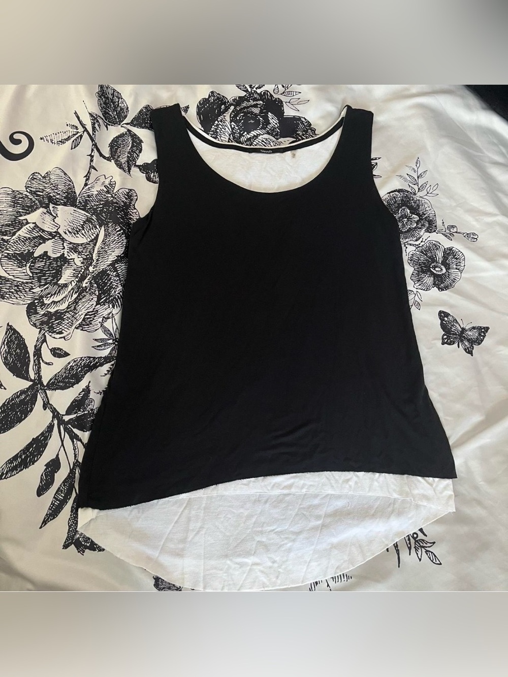 black & white layered tank • effy stonem / downtown girl